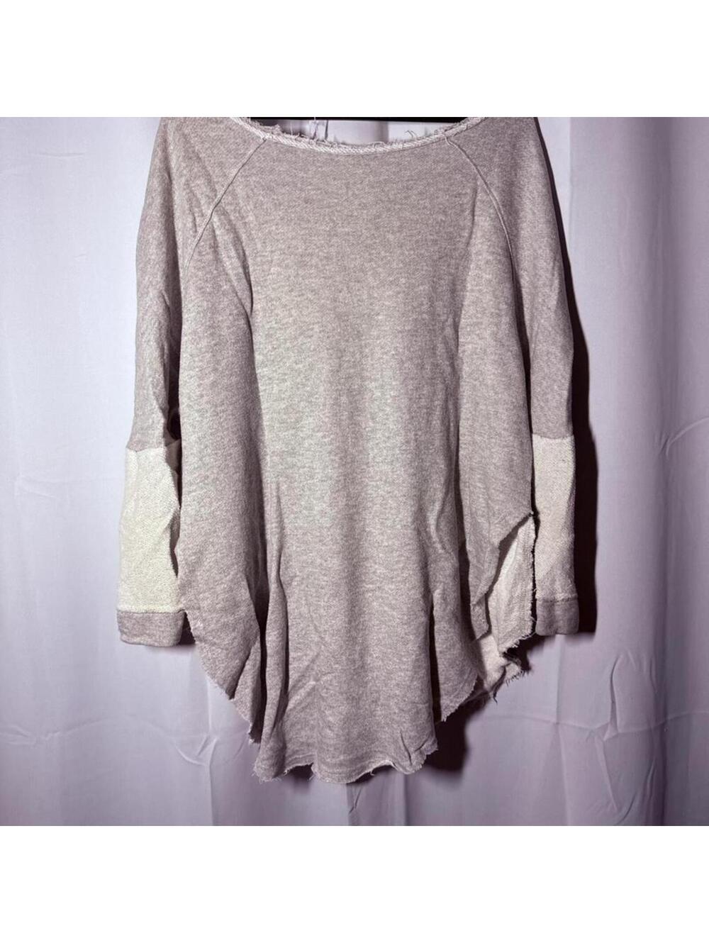 Free People Del Ray Mixed Media Pullover - Bohemian Patterned Sweater Size LG - Picture 5 of 5